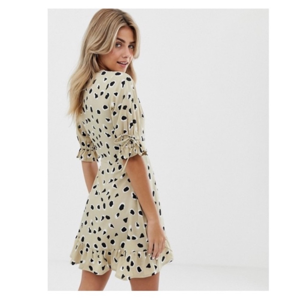 ASOS Wednesday’s Girl Spotted Wrap Dress Medium